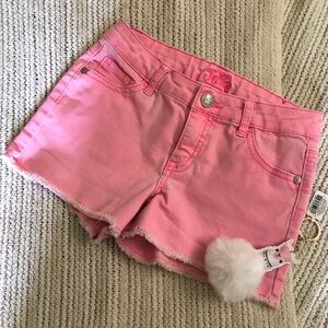 Justice Pink Jean Shorts Size 12